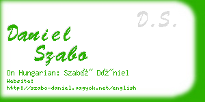 daniel szabo business card